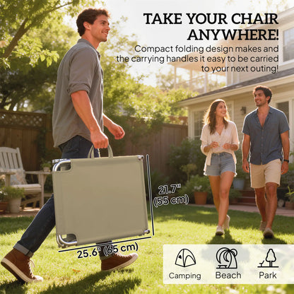 Folding Outdoor Lounge Chair, Reclining Tanning Chair, Brown Lounger Chairs at Gallery Canada