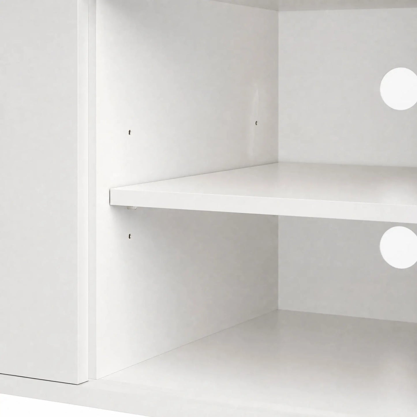 TV Stand For TVs Up To 60 In, Led Lights, Power Outlets, High Gloss White, White TV Stands at Gallery Canada