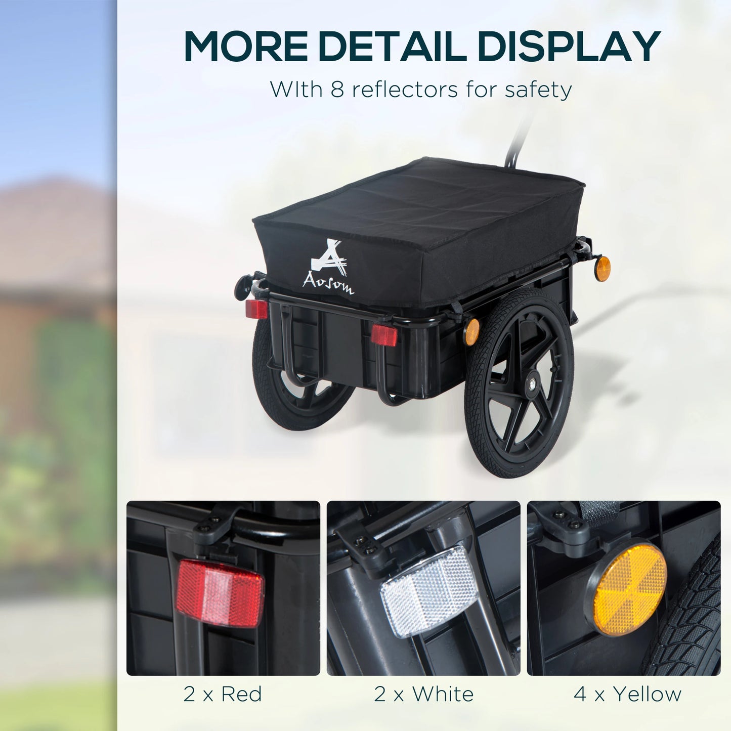 Multi-Functional Bike Trailer, Steel, Large, Black Bike Cargo Trailers at Gallery Canada