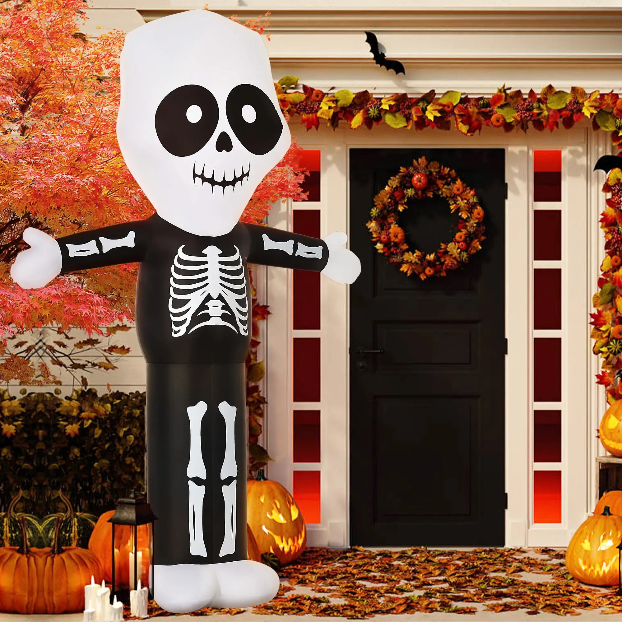 10ft Halloween Inflatable Skeleton Ghost, LED Lighted, Indoor Outdoor Decor Halloween Decorations at Gallery Canada