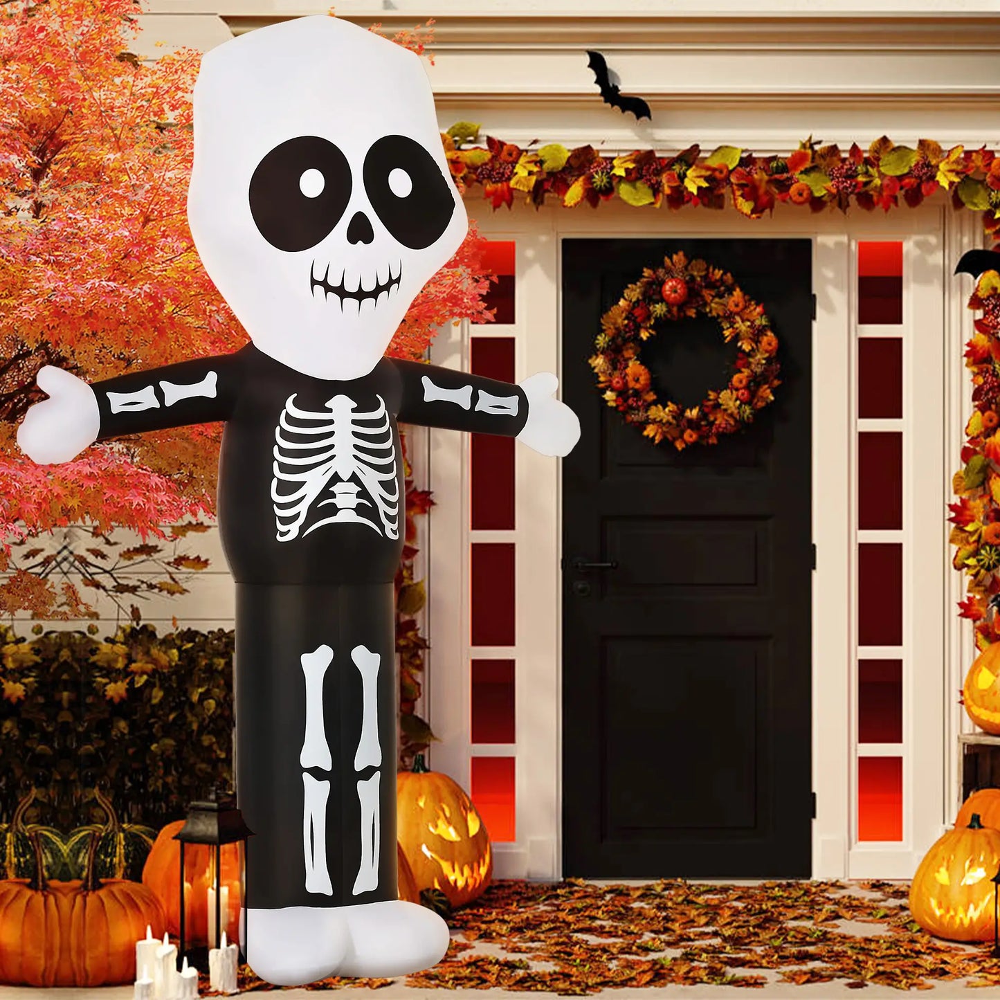 10ft Halloween Inflatable Skeleton Ghost, LED Lighted, Indoor Outdoor Decor Halloween Decorations at Gallery Canada