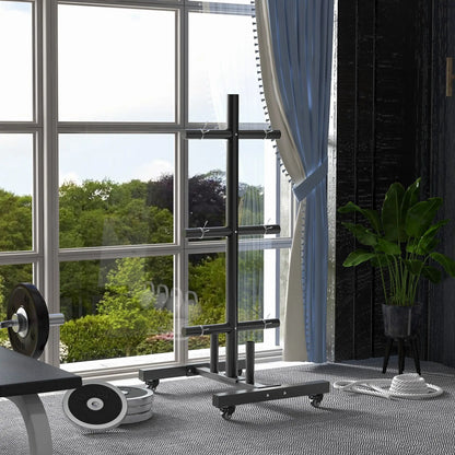 Weight Plate Rack, Holder for 2 Inch Plates and Bars, 440 Lbs Capacity More-Strength Training Equipment at Gallery Canada