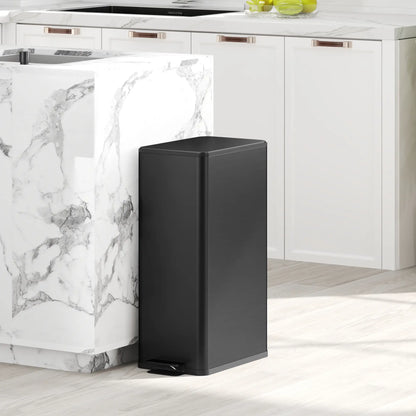5.3 Gallon Stainless Steel Trash Can, Soft-Close Lid, Foot Pedal, Black Household Supplies at Gallery Canada