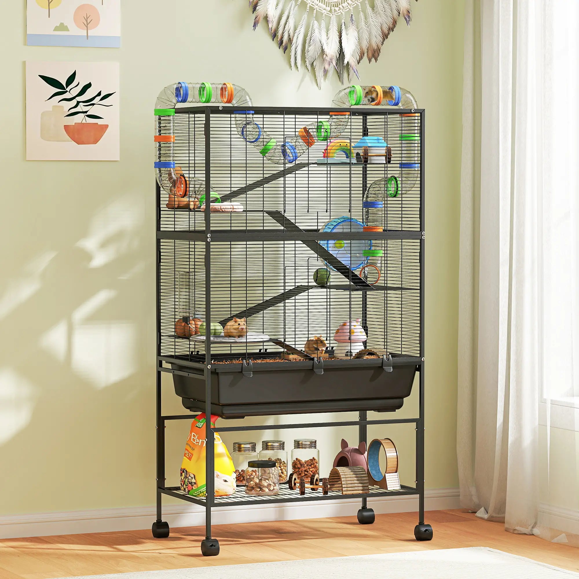 5 Tier Rolling Hamster Cage, 7
