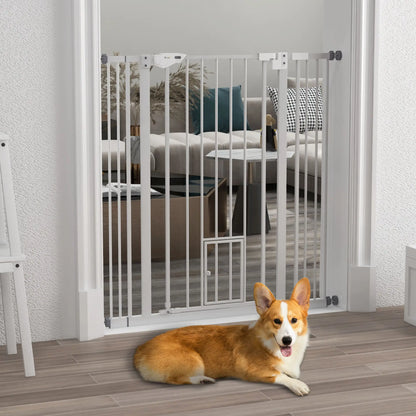 41" Indoor Dog Gate, Easy Open, White Houses, Kennels & Pens at Gallery Canada