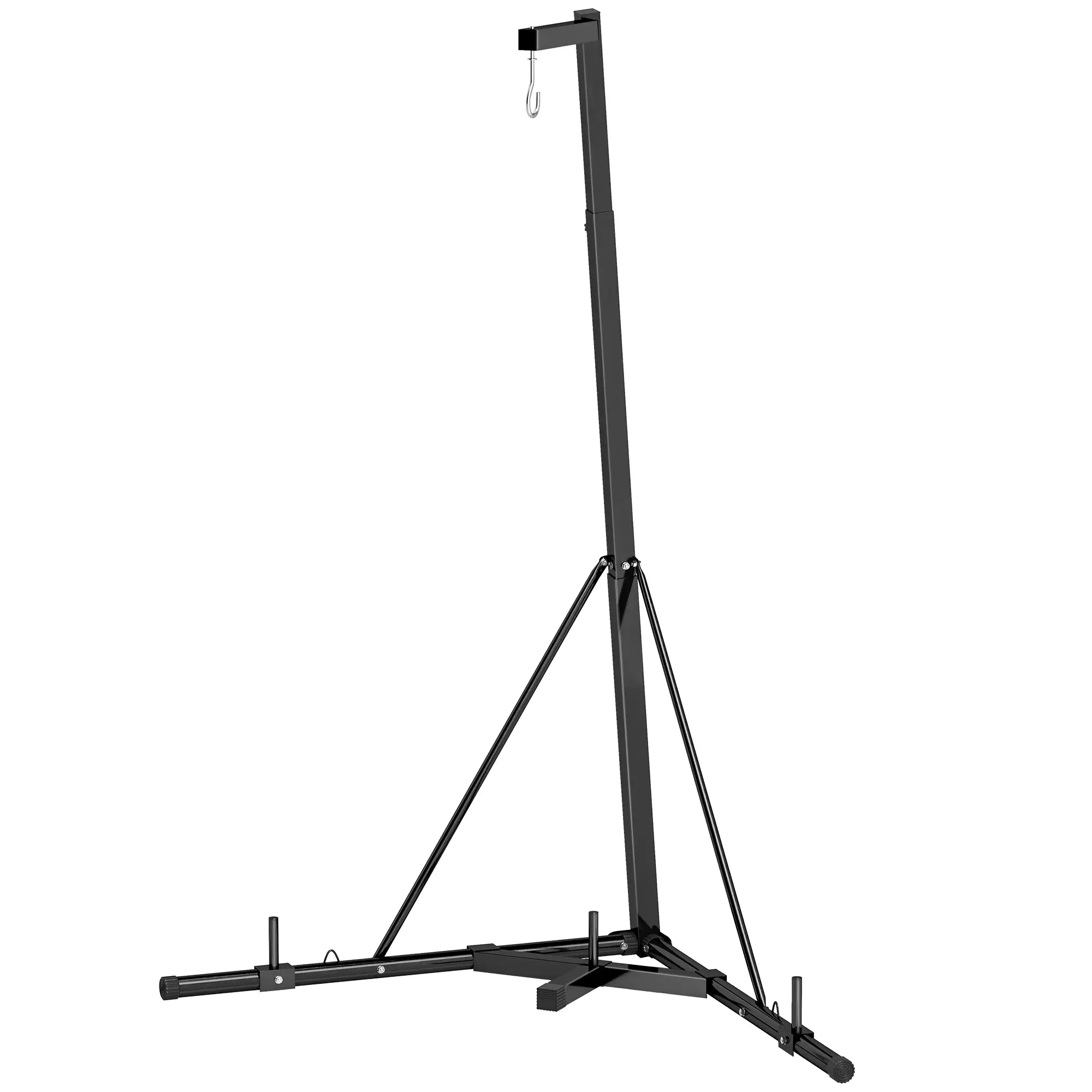 Foldable Punch Bag Stand, Adjustable Height, Freestanding, Stand Only Punching Bag Hangers Black at Gallery Canada