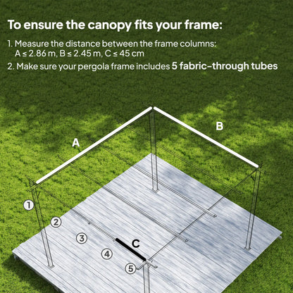 Retractable Pergola Canopy, 10' x 7' Sun Shade, UV30+, Dark Grey Gazebo Canopy Replacement at Gallery Canada