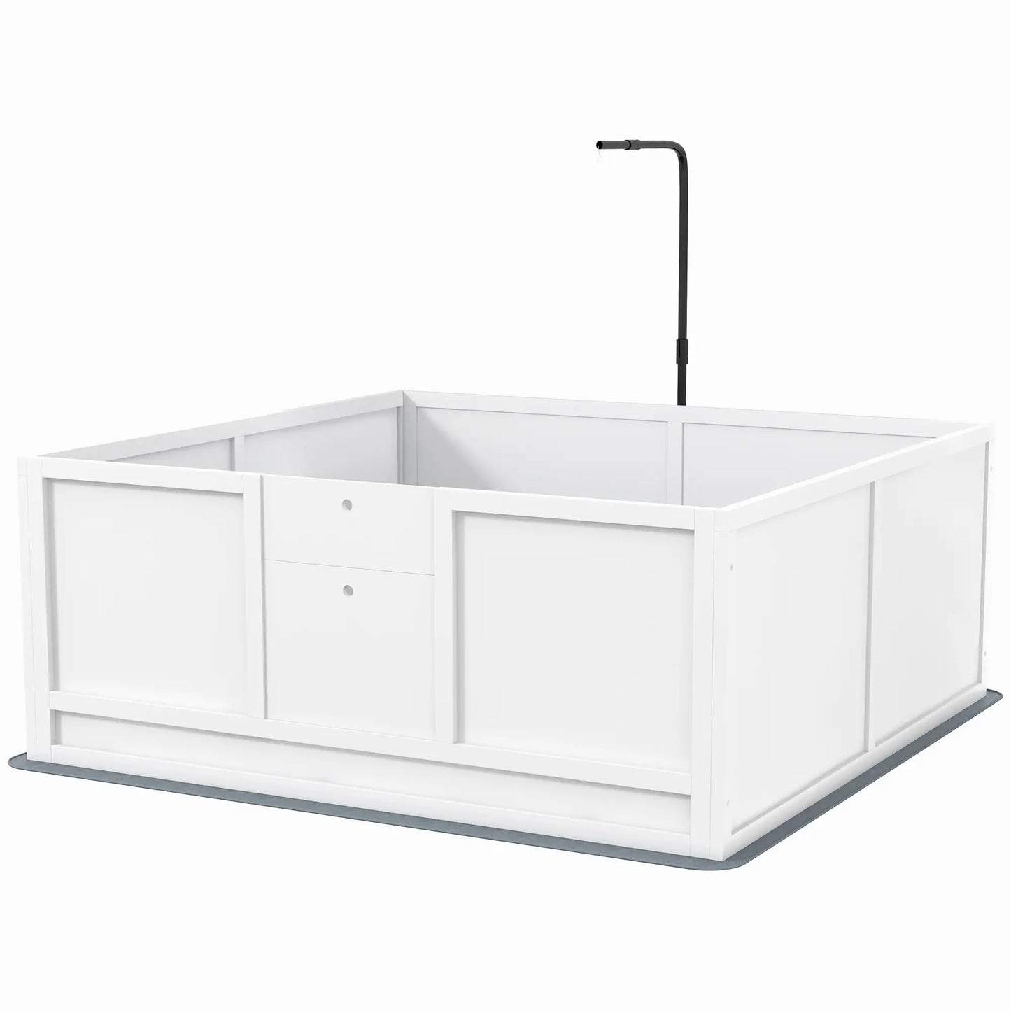 Dog Whelping Box, Waterproof Pad, Adjustable Door, 49" x 47" Houses, Kennels & Pens White at Gallery Canada