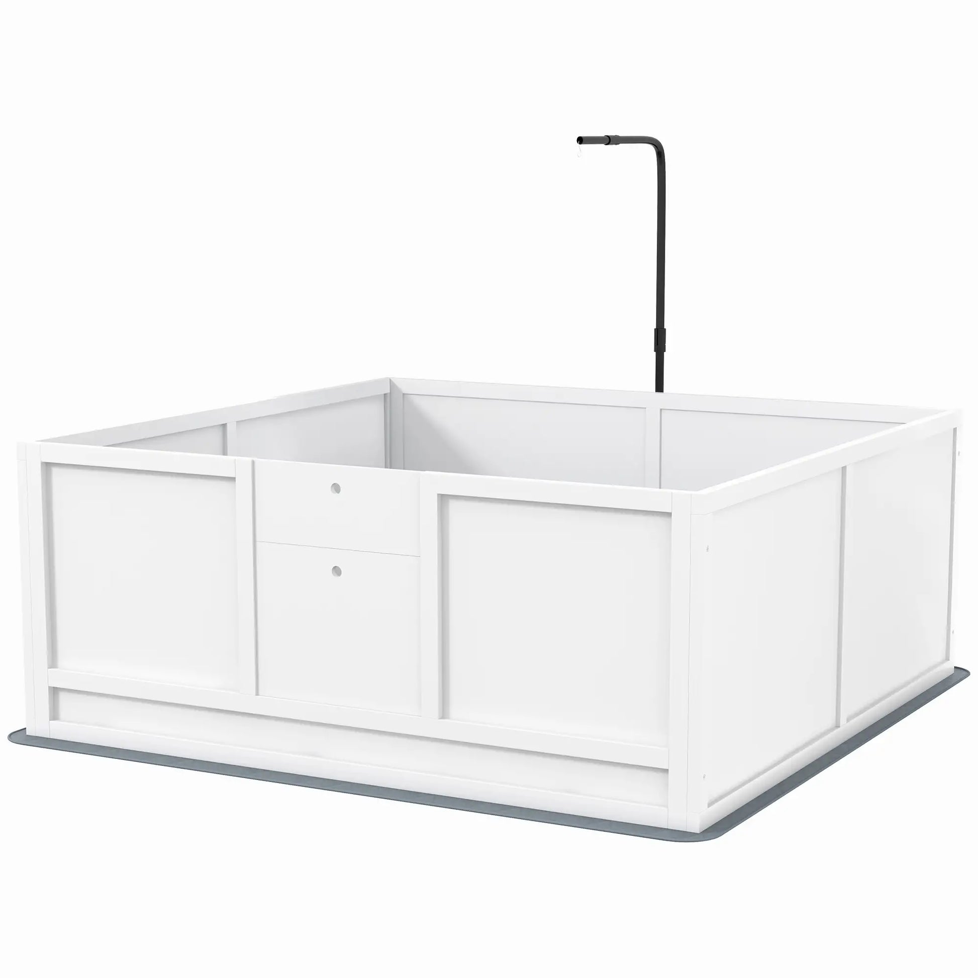 Dog Whelping Box, Waterproof Pad, Adjustable Door, 49" x 47" Houses, Kennels & Pens White at Gallery Canada