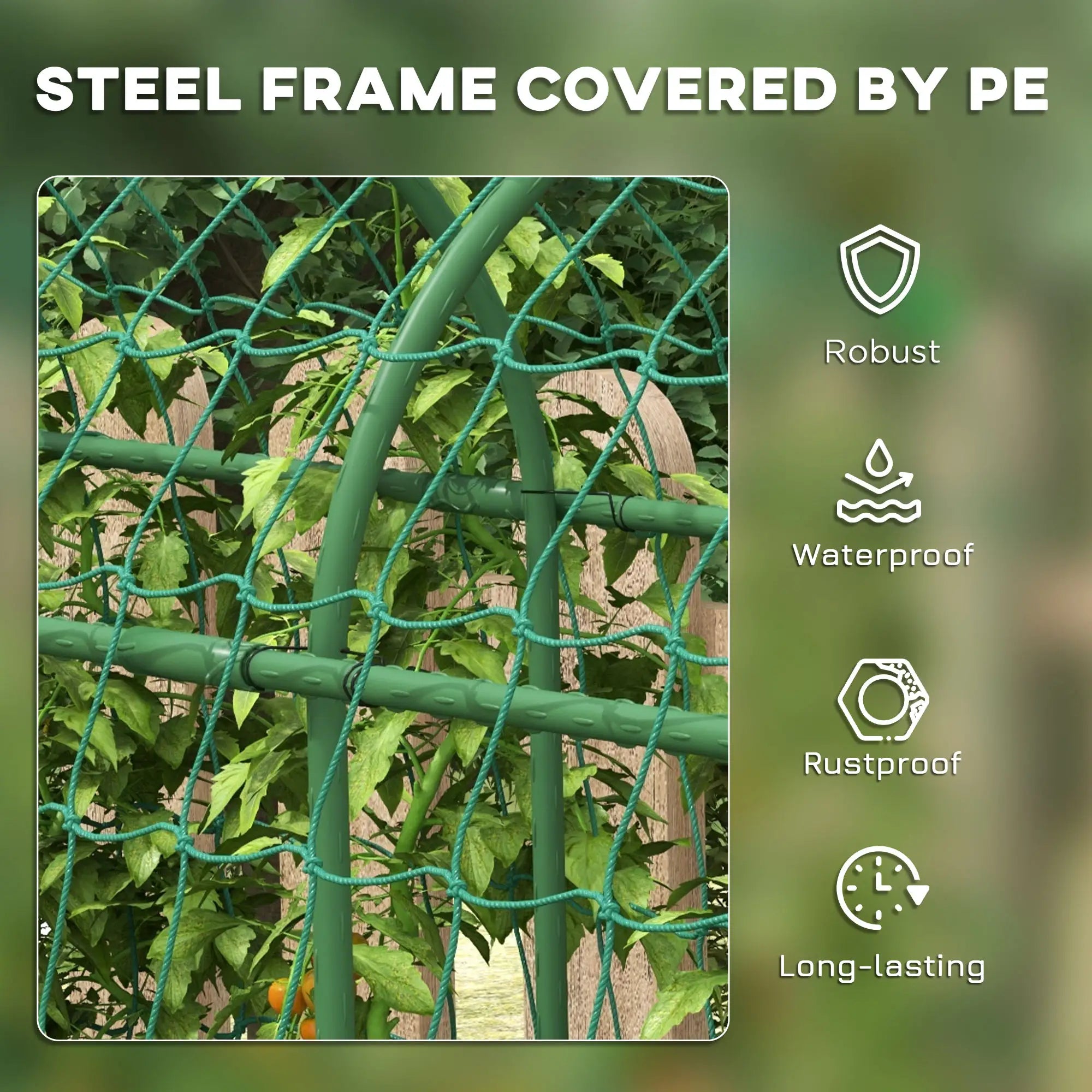 Metal Garden Trellis, A-Frame Arch for Climbing Plants, 17