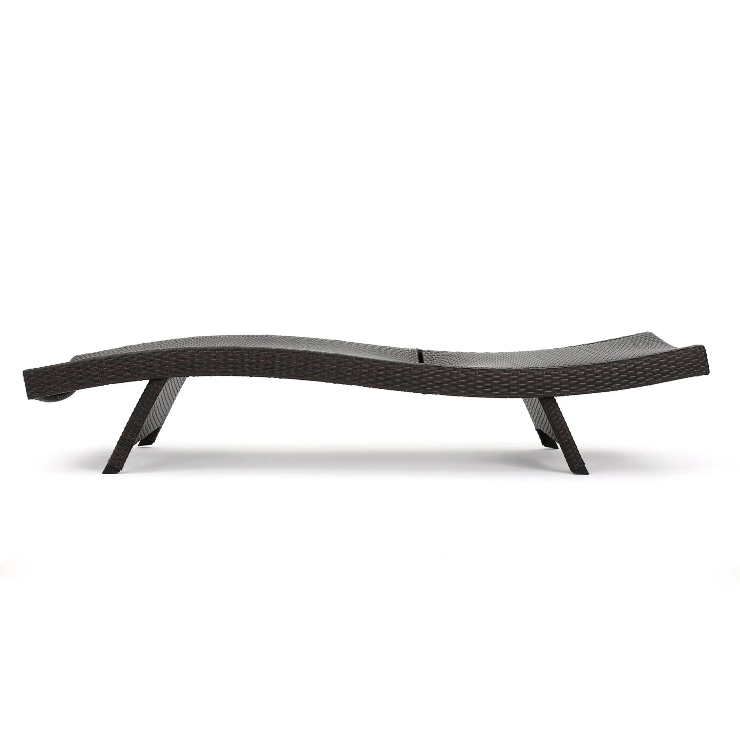 Wicker Chaise Lounge, Adjustable Backrest, Foldable, 79" L x 27.5" W x 38" H, Light Grey Lounger Chairs at Gallery Canada