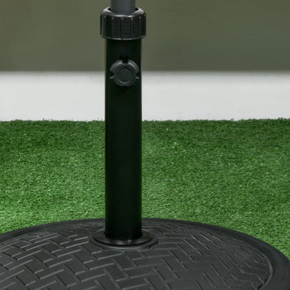 31lbs Concrete Umbrella Base, Round Outdoor Stand, Black Umbrella Bases at Gallery Canada