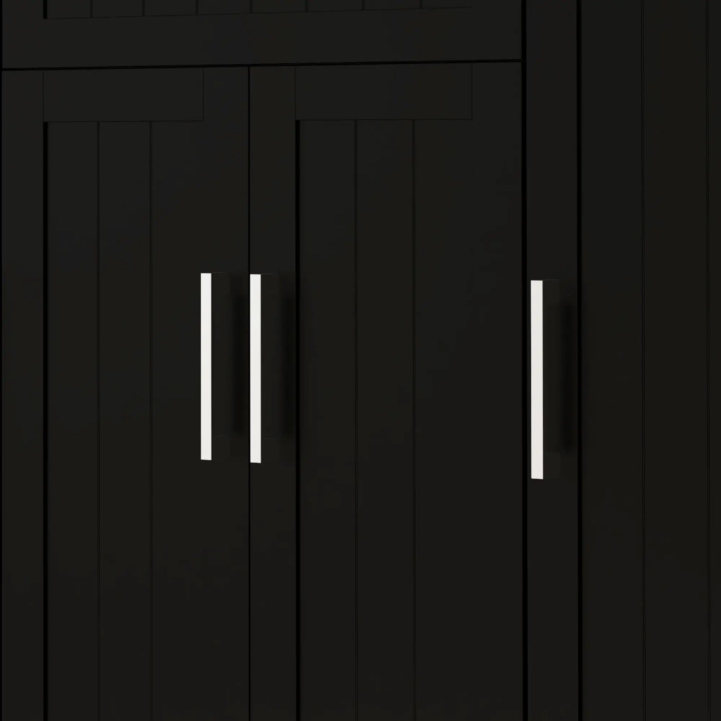 Modern Rolling Kitchen Island Cart, Natural Wood Top, Black, Black Kitchen Islands & Kitchen Carts at Gallery Canada