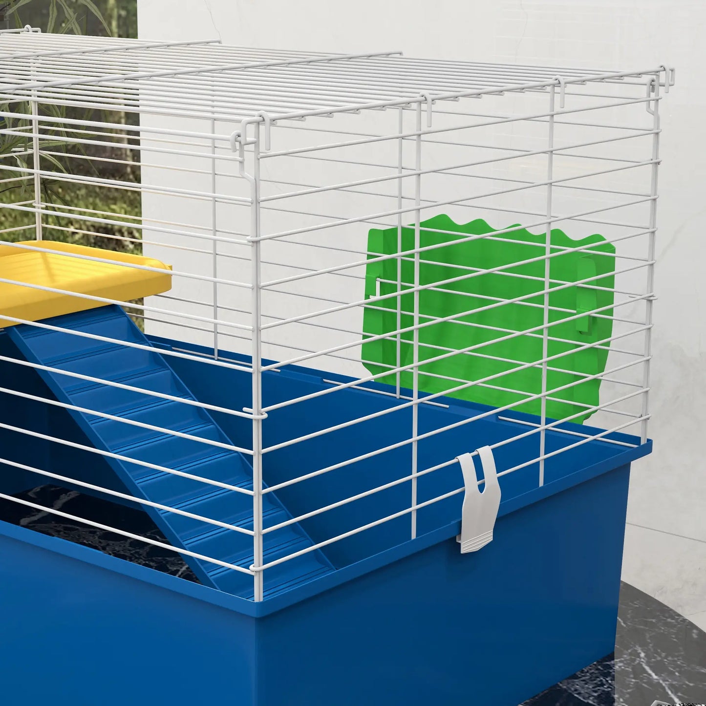 18.5" Small Animal Cage, Water Bottle, Food Dish, Platform, Ramp, Blue Houses & Habitats at Gallery Canada