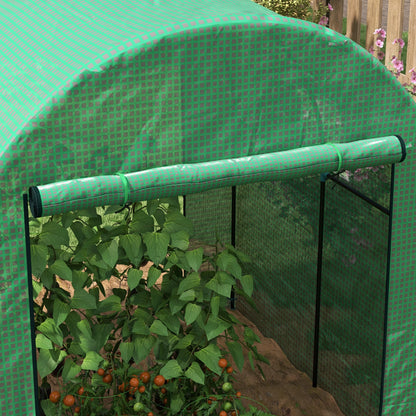 Walk-In Tunnel Greenhouse, UV-Resistant PE Cover, 6' x 6' x 6.6', Green Tunnel Greenhouses at Gallery Canada