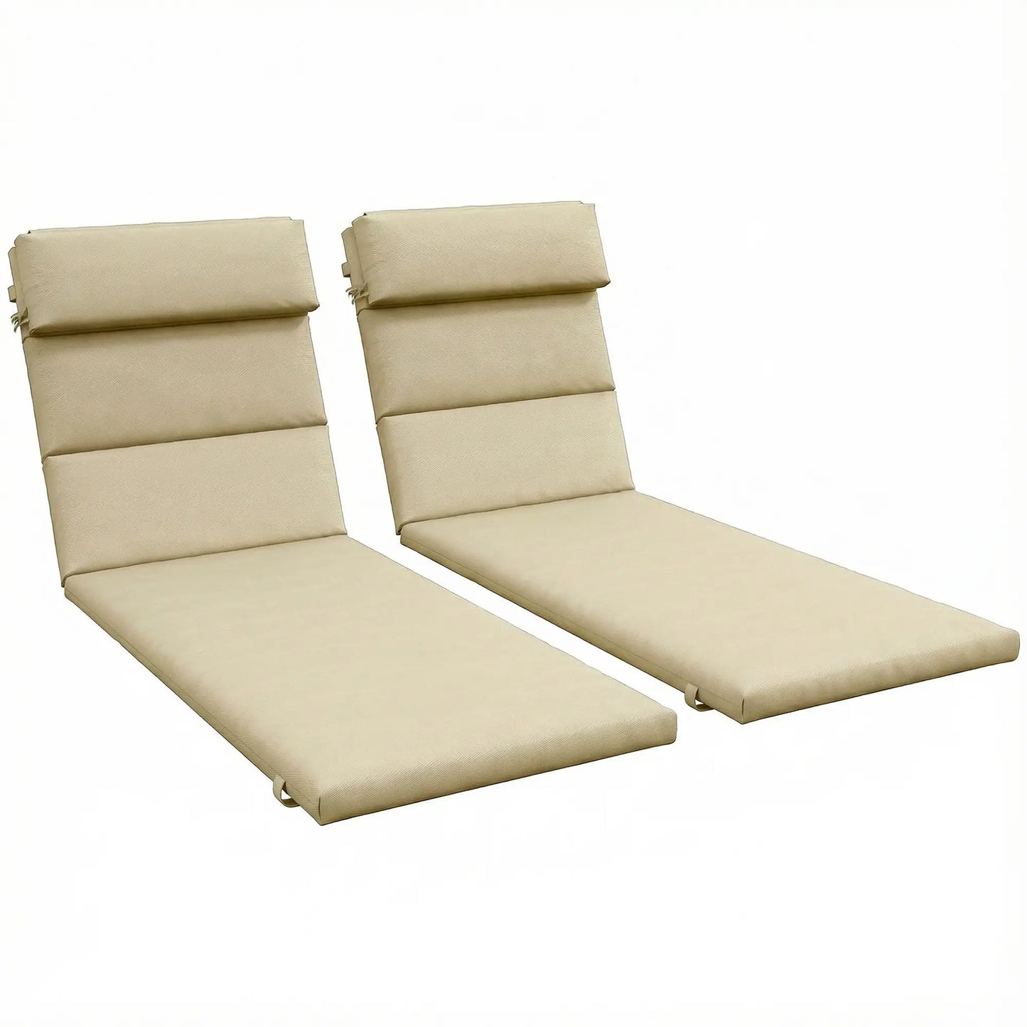 Patio Chaise Lounge Chair Cushions, Set of 2, Beige Patio Chair Cushions at Gallery Canada