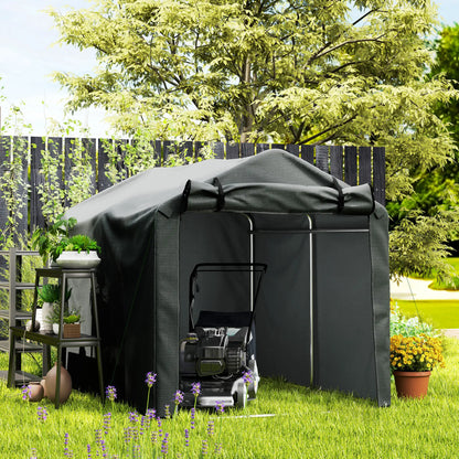 Outdoor Storage Shed, UV Resistant Bike Tent, Roll-up Zipper Door, Dark Grey Sheds at Gallery Canada