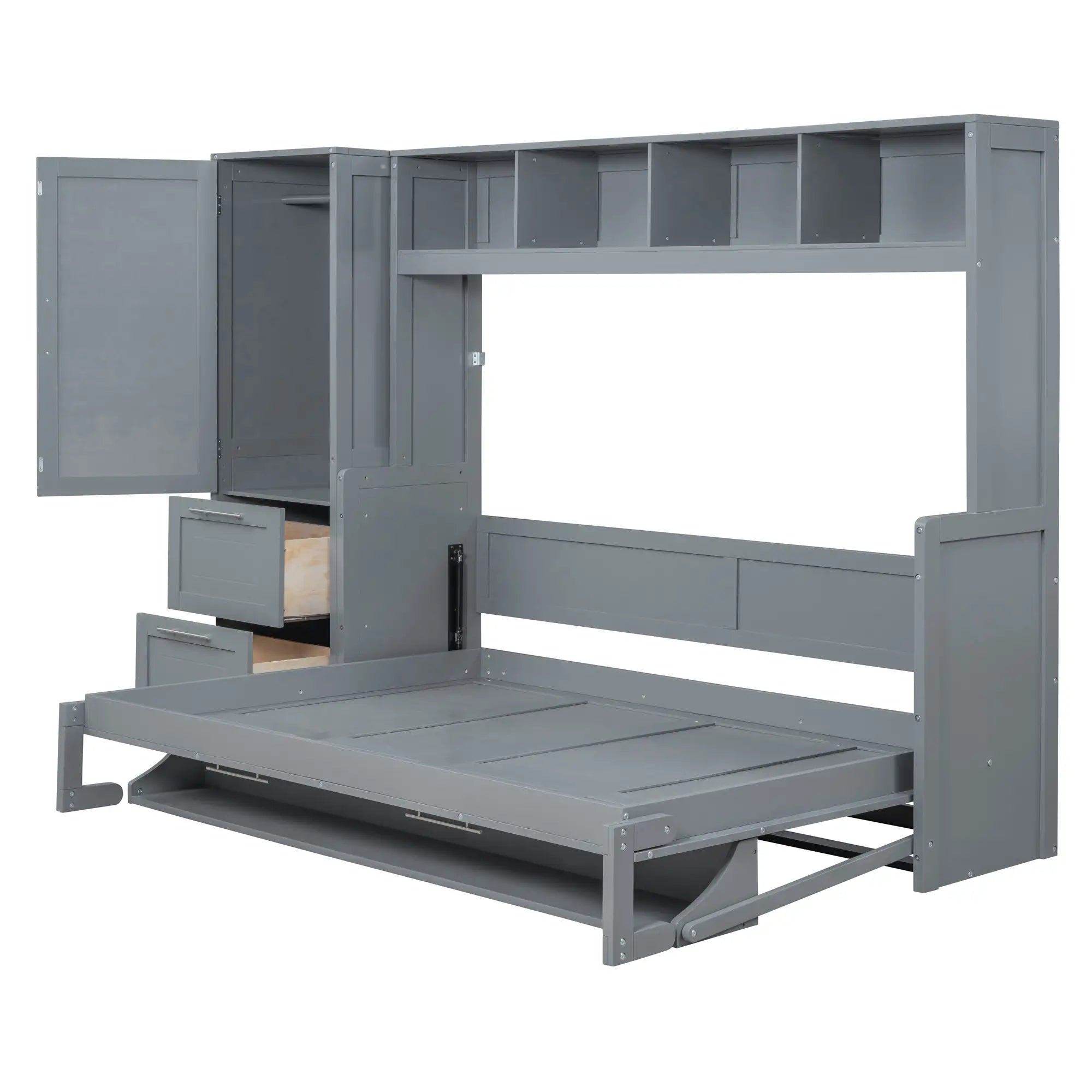 Murphy Bed with Closet, Drawers, 112