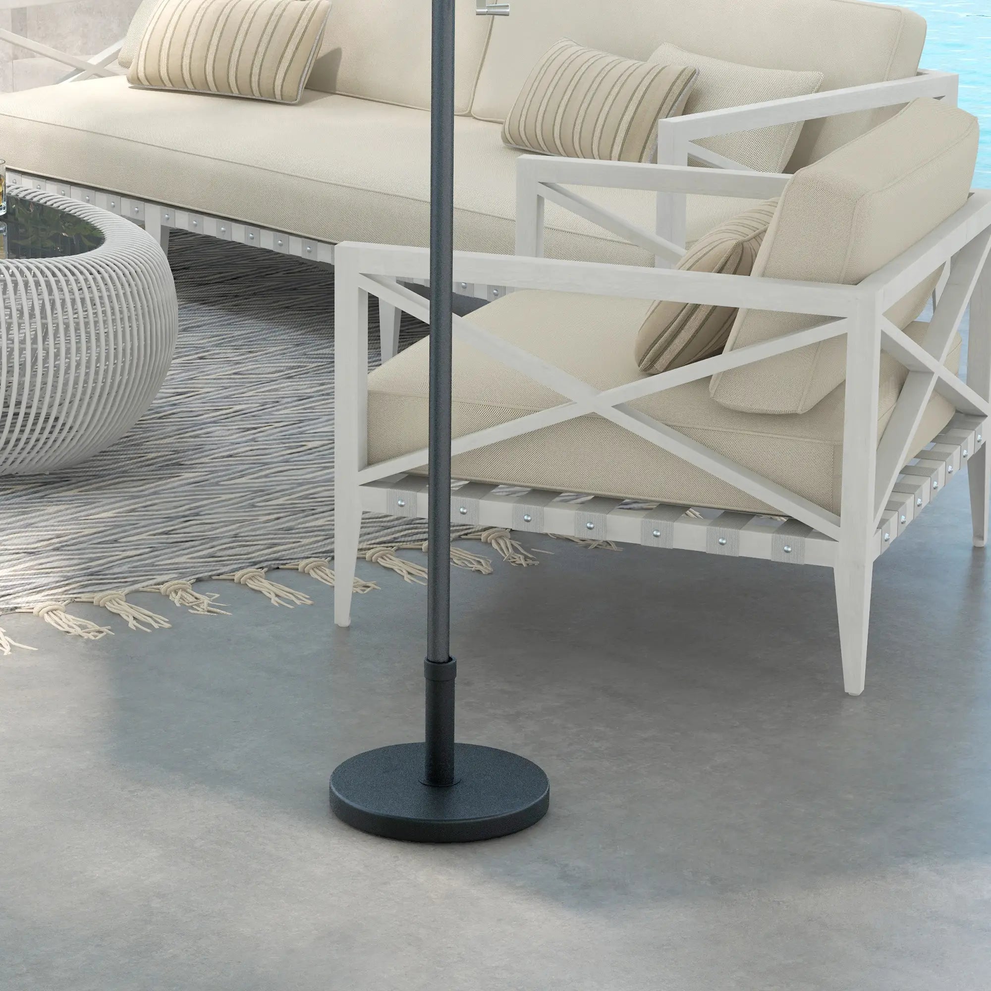 33 Lbs Concrete Parasol Base, 18.3