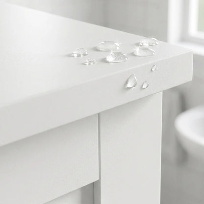 Freestanding Bathroom Cabinet, Glass Louvred Doors, Tall for Kitchen, Study Bathroom Cabinets at Gallery Canada