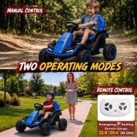 Voiture électrique pour enfants 24V, Double Moteur, Télécommande, Bleu