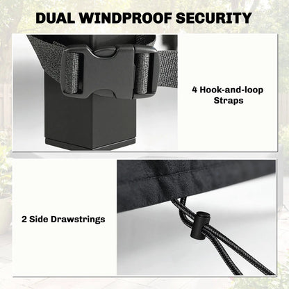 Waterproof Heavy Duty Patio Furniture Cover, 55.1" x 55.1" x 28.1", Black Patio Furniture Covers at Gallery Canada
