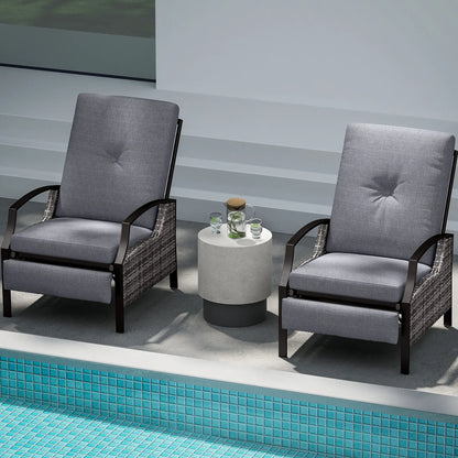 Lightweight Round Accent Table, Concrete Finish, 4 Adjustable Feet, Indoor Outdoor Side Tables at Gallery Canada