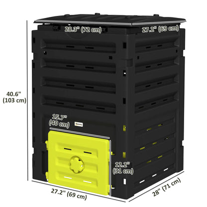 Compost Bin, Garden Composter, 120 Gallon (450L), Yellow Outdoor Compost Bin at Gallery Canada