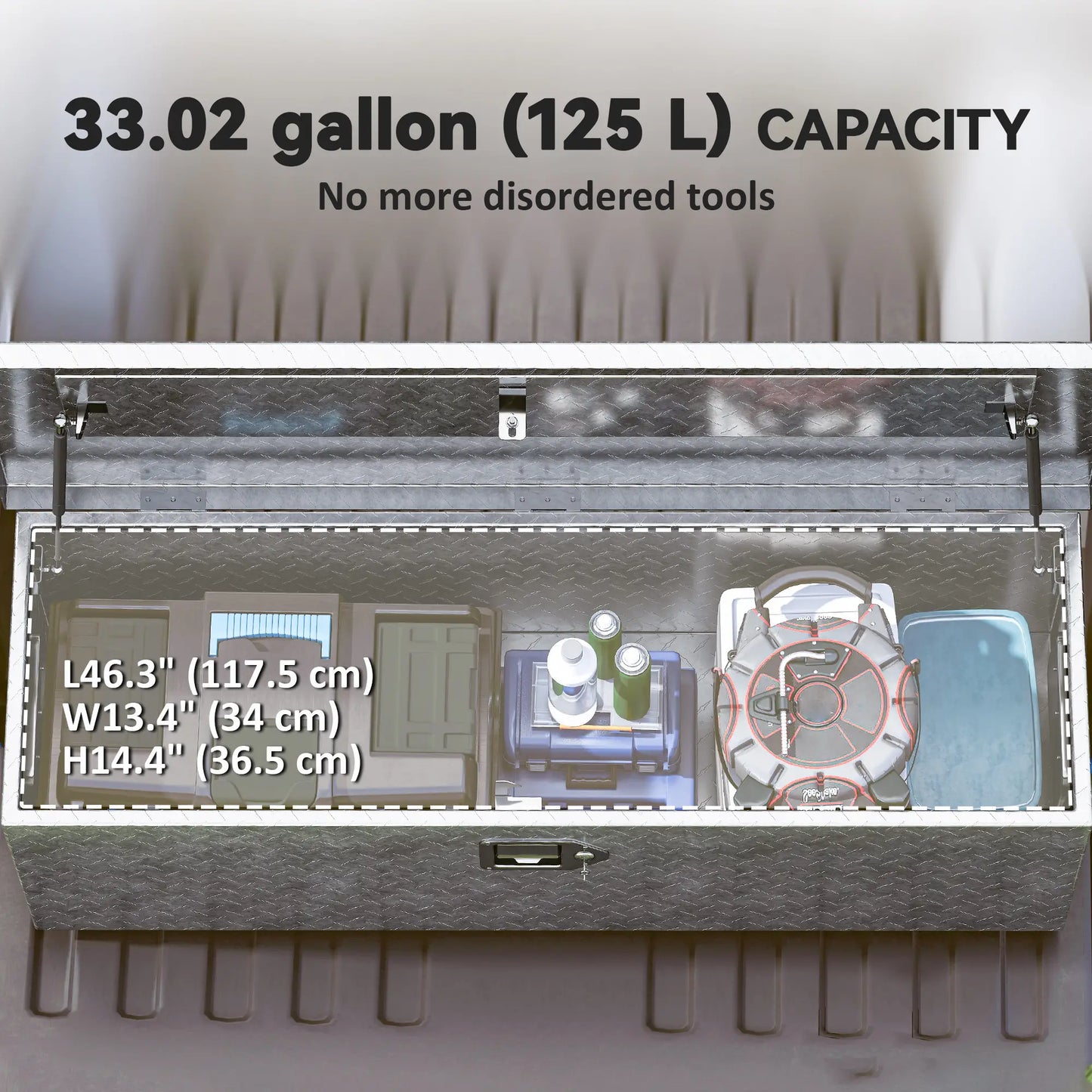 48 Inch Truck Bed Tool Box, Heavy Duty Aluminum Diamond Plate Trailer Tongue Box Tool Organizers at Gallery Canada