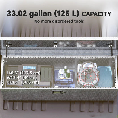 48 Inch Truck Bed Tool Box, Heavy Duty Aluminum Diamond Plate Trailer Tongue Box Tool Organizers at Gallery Canada