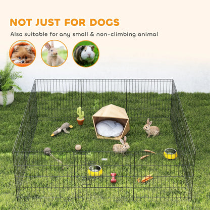 24 Inch Foldable Metal Pet Playpen, Dog Kennel Cage, 12 Panels Dog PlayPens at Gallery Canada