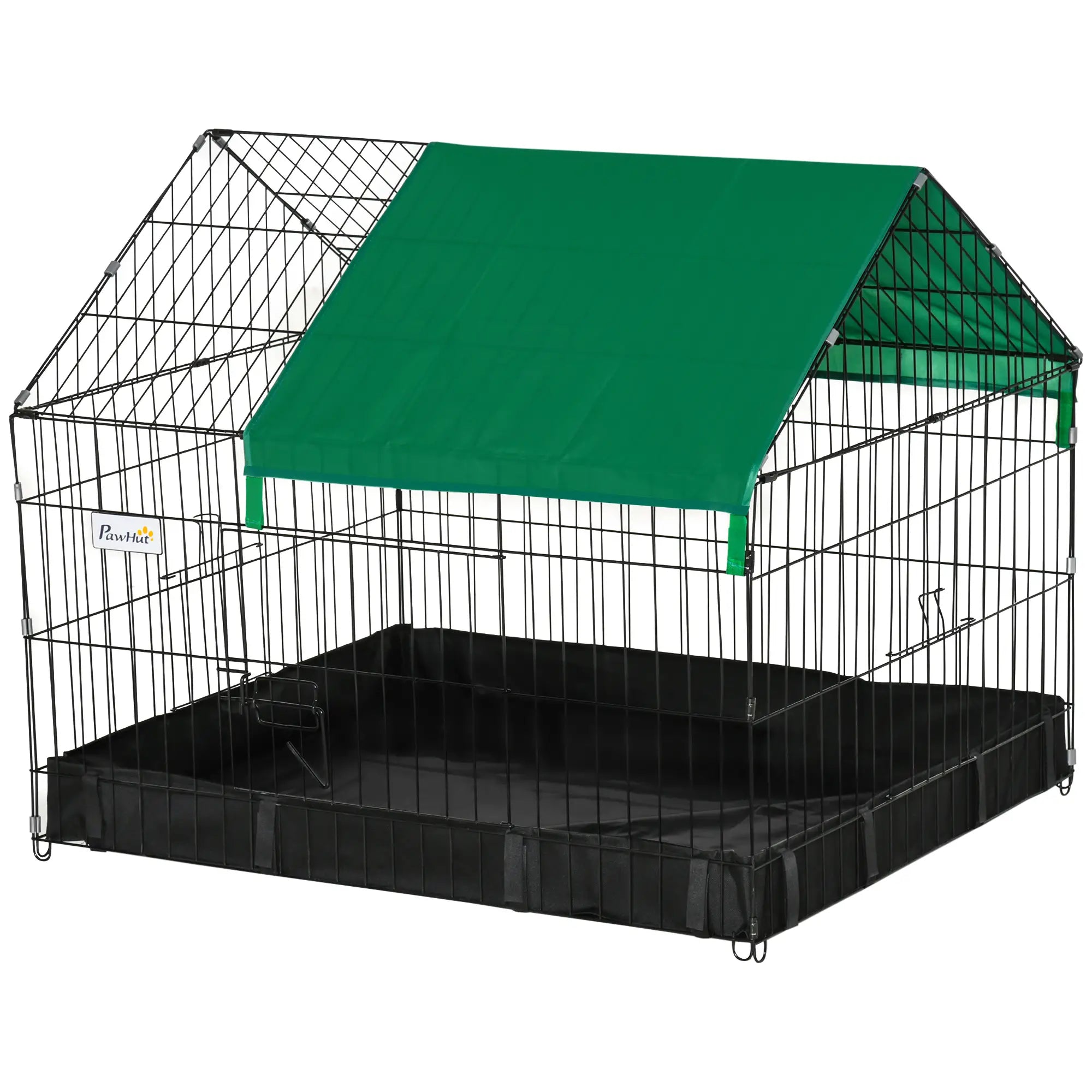 Metal Outdoor Small Animal Cage, Black Houses & Habitats Black frame, Green cover at Gallery Canada