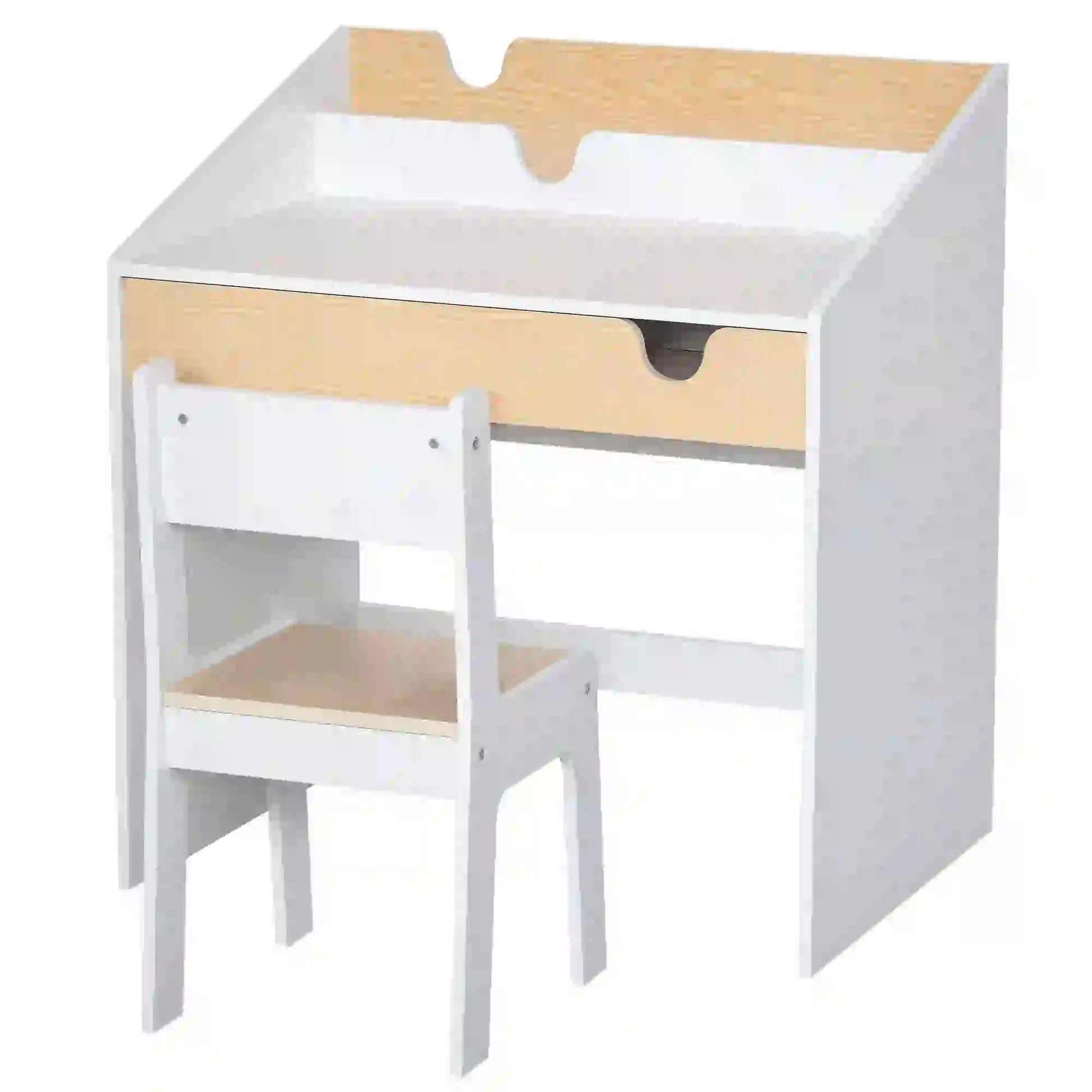 Kids Desk and Chair Set with Storage Drawer, for 6-10 Years Kids Desk Sets at Gallery Canada
