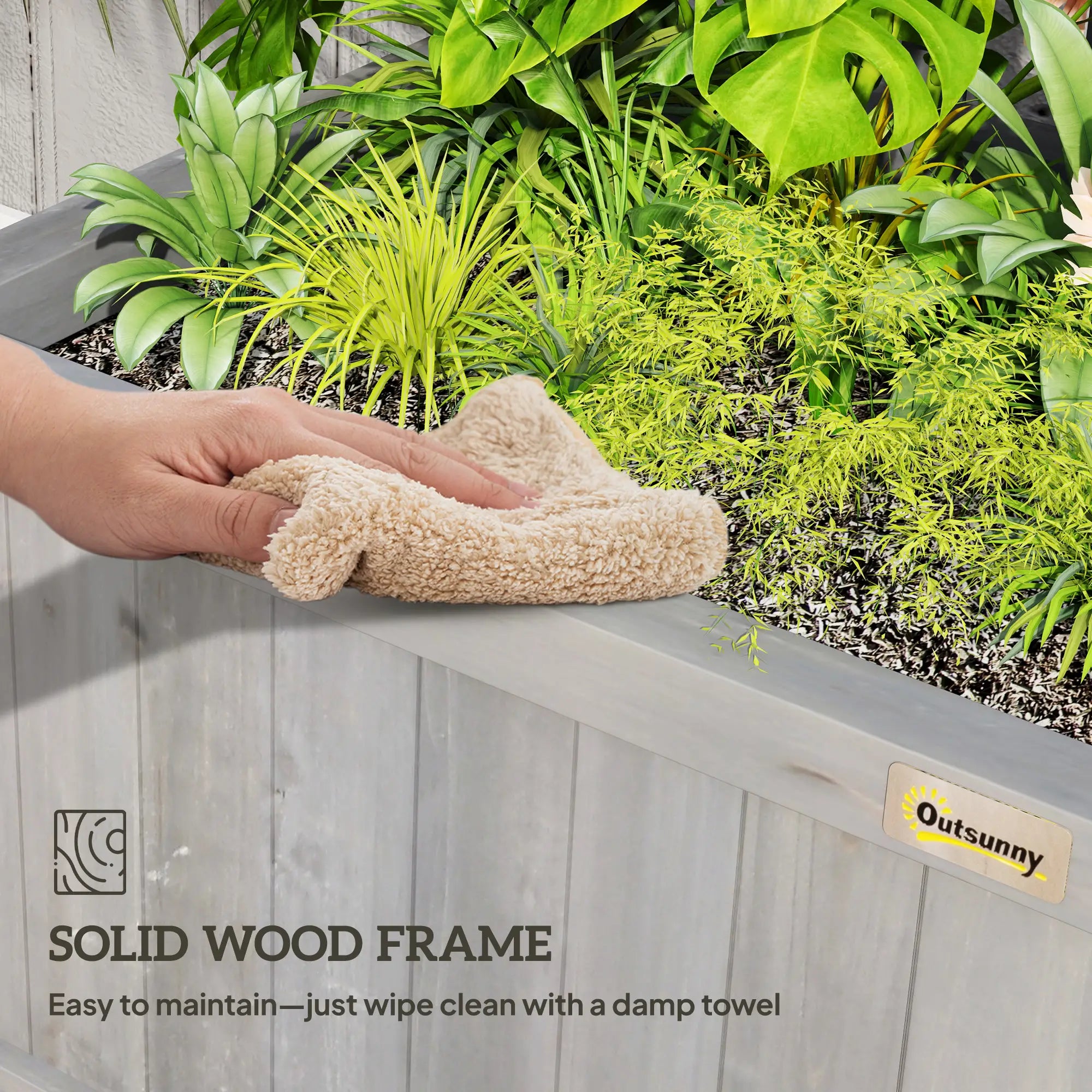 Wood Planter With Trellis, Raised Garden Bed for Privacy Screen, Dark Grey Wooden Planter Boxes at Gallery Canada