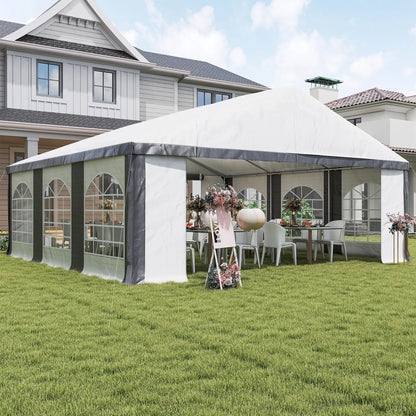 20' x 20' Heavy Duty Wedding Tent, Outdoor Carport Garage, Grey Canopy Tents at Gallery Canada