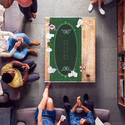 6 Player Poker Table Top Mat, Green Game Tables at Gallery Canada