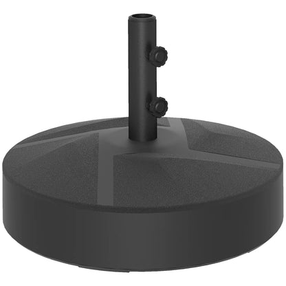 Heavy Duty Outdoor Umbrella Stand Base, Sand Water Filled, Φ22" x 15.7" H, Black Umbrella Bases at Gallery Canada
