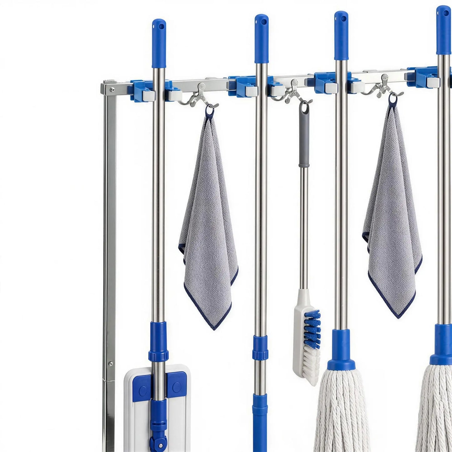Cleaning Rolling Janitor Cart With Locking Wheels And Drip Tray