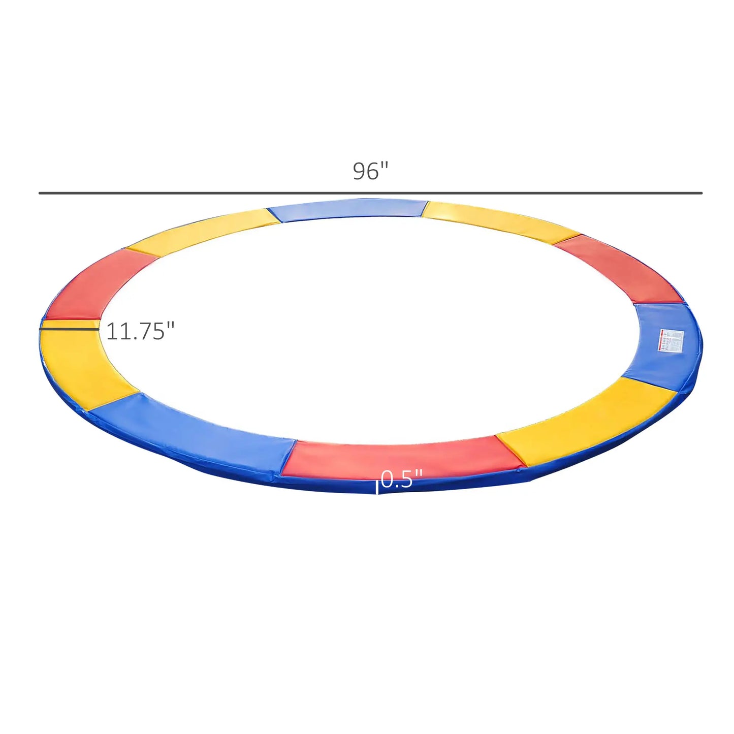 8ft Trampoline Pad, 96" Spring Safety Cover, EPE Foam, Colorful Trampolines at Gallery Canada