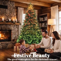 Sapin de Noël Frasier Grande Fir de 7,5 pieds, lumières LED, télécommande, minuterie