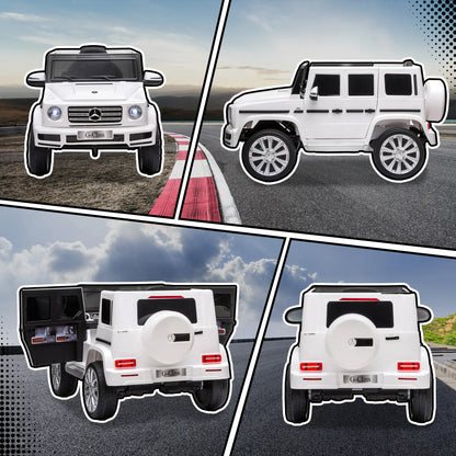 Licensed 12V Kids Ride on Car with Remote, Music, Lights, MP3, White Electric Toy Cars at Gallery Canada