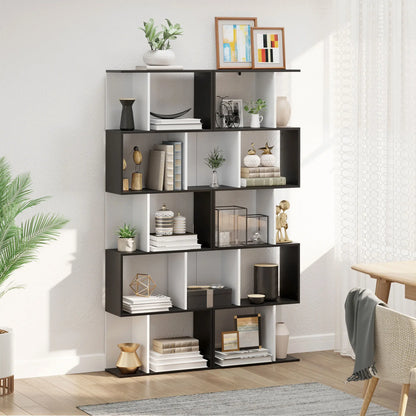 Modern Bookcase 5-Tier Display Shelf, Room Divider, Black Display Bookshelves at Gallery Canada
