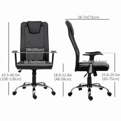 Ergonomic Office Chair, Thick Padded Headrest, Mesh Desk Chair, Tilt Function, Armrest, Black Task Chairs at Gallery Canada