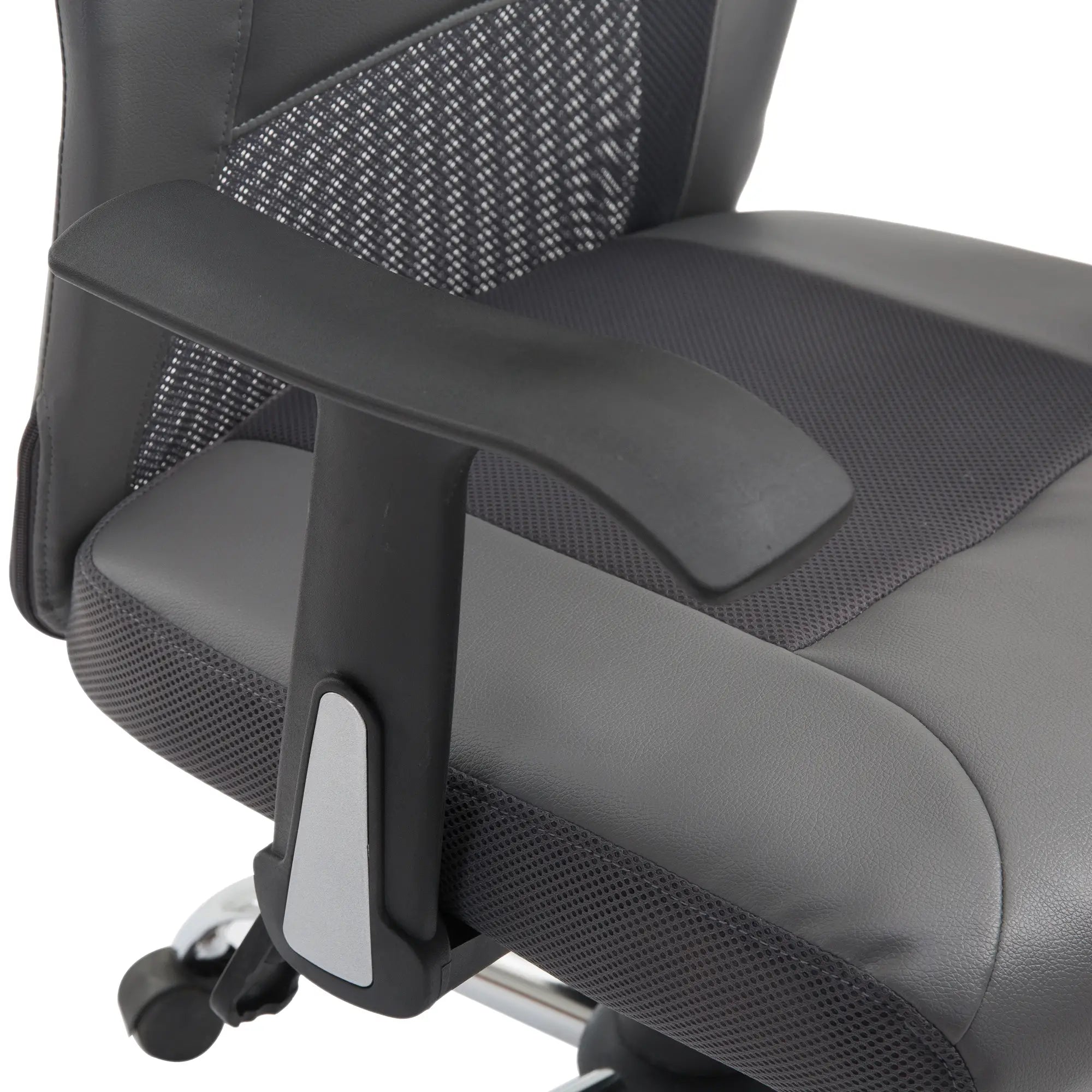 Ergonomic High Back Mesh Office Chair, Thick Padded Headrest, Grey Task Chairs at Gallery Canada