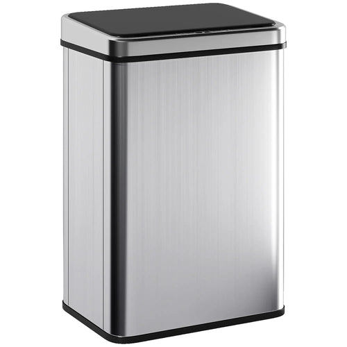 10.6 Gallon Automatic Garbage Can, Soft-Close Lid, Touchless, Fingerprint Resistant Stainless Steel