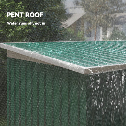 9' x 4' Metal Garden Shed, Ventilation, Doors, Dark Green Sheds at Gallery Canada