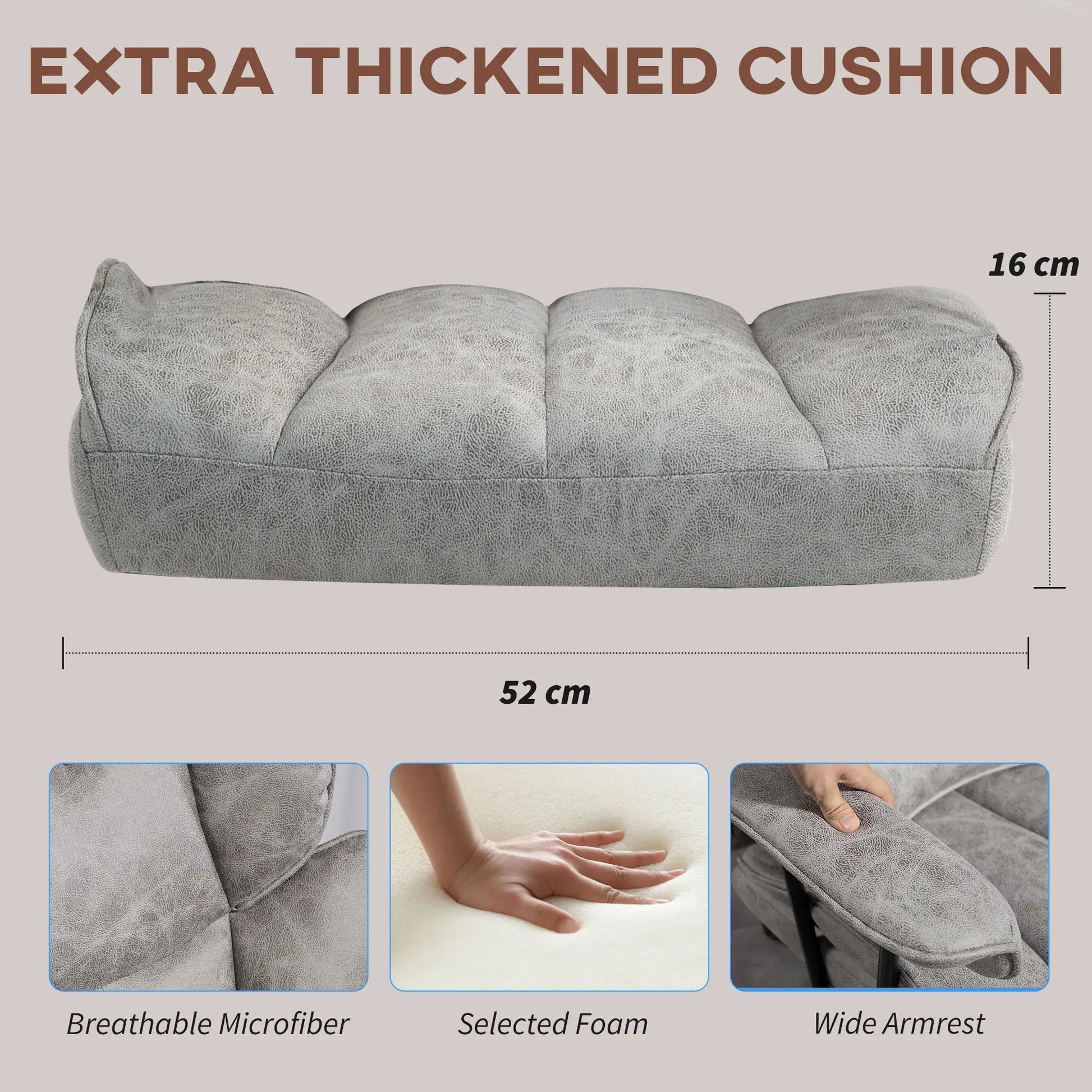 Big and Tall Office Chair with Foot Rest, 400LBS, Grey Executive & Manager Chairs at Gallery Canada