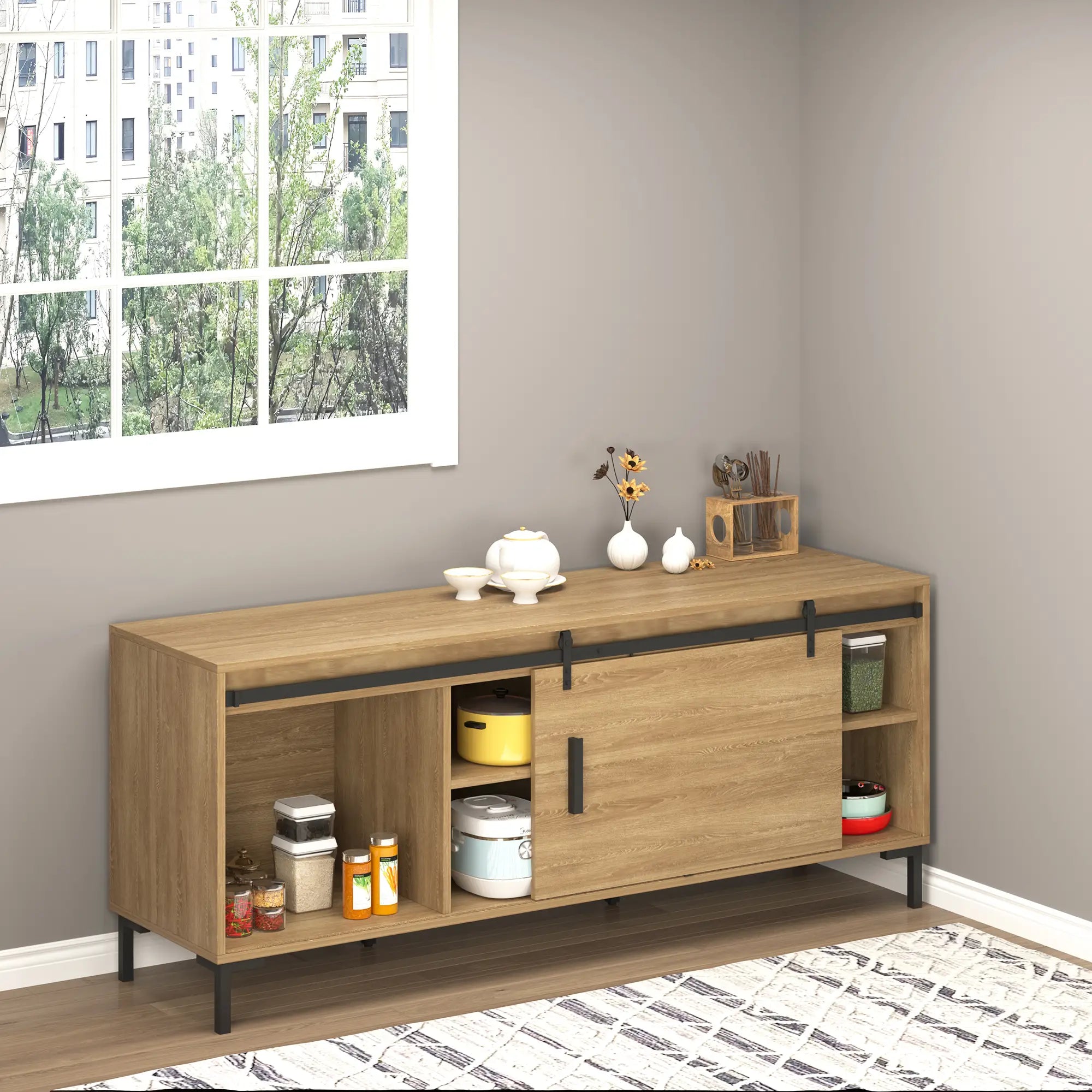 6FT Mini Barn Door Hardware Kit, 19.7