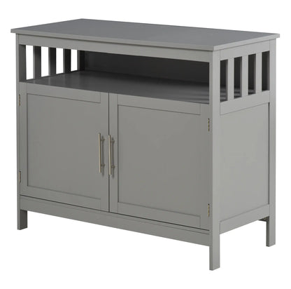 Kitchen Sideboard, Wooden Storage Cabinet, 2-Level, Grey Bar Cabinets at Gallery Canada