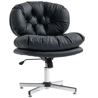 Armless Office Chair, Wide Padded Seat, Adjustable Height, Black Task Chairs at Gallery Canada